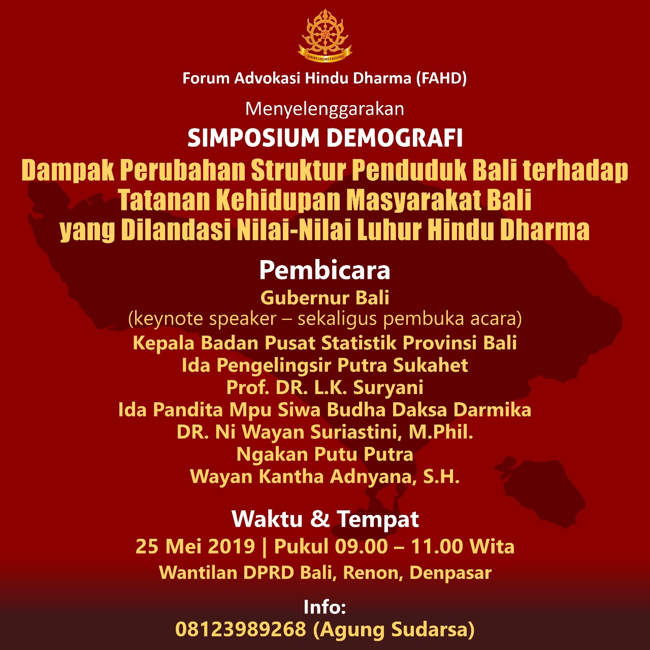 Forum Advokasi Hindu Dharma Gelar Simposium Demografi