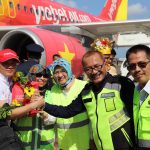 Bandar Udara Internasional I Gusti Ngurah Rai – Bali Sambut Penerbangan Perdana Maskapai Asal Vietnam, VietJet Air, dengan Rute Ho Chi Minh City – Bali