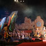 Tampilkan Tarian Kreasi Wayu Anguan  Sekaa Gong Kebyar Anak-anak Swara Giri Banjar Gunung Pemogan Bius Penonton