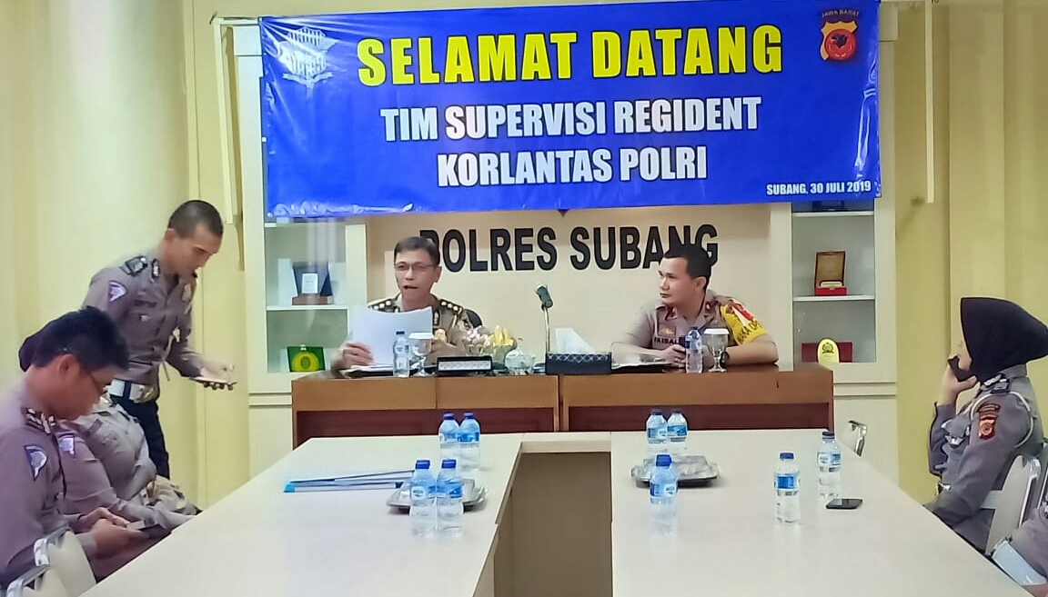 Tim Regident Korlantas Polri Laksanakan Supervisi ke Polres Subang Polda Jabar