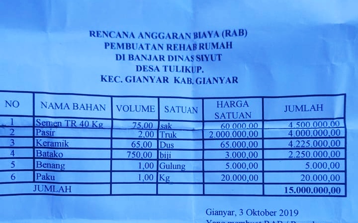 Perbekel Desa Tulikup, Tanggapi Keluhan Warganya