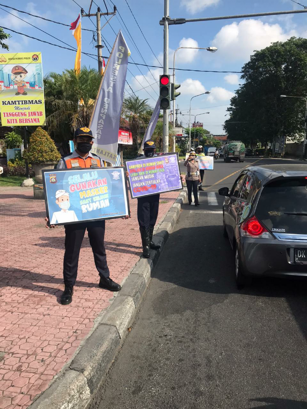 Tim Satgas Gabungan Covid 19 Kota Denpasar Sidak Masker Di Pintu Masuk dan Perbatasan