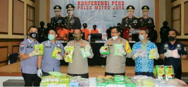 Polda Metro Jaya Gagalkan  Peredaran Narkoba 46 Kg Sabu dan 65 Ribu Ekstasi dari Malaysia