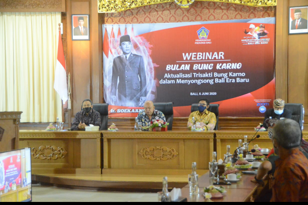 Buka Webinar Bulan Bung Karno, Gubernur Koster Ajak Generasi Penerus Gelorakan Ide dan Gagasan Sang Proklamator