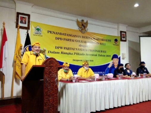 Partai Golkar dan NasDem Provinsi Bali sepakat berkoaliasi dalam Pilkada 2020