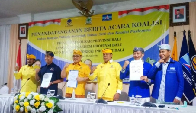 Koalisi Tiga Partai Berjuang menangkan Pilkada Serentak di 6 Kabupaten/Kota Provinsi Bali