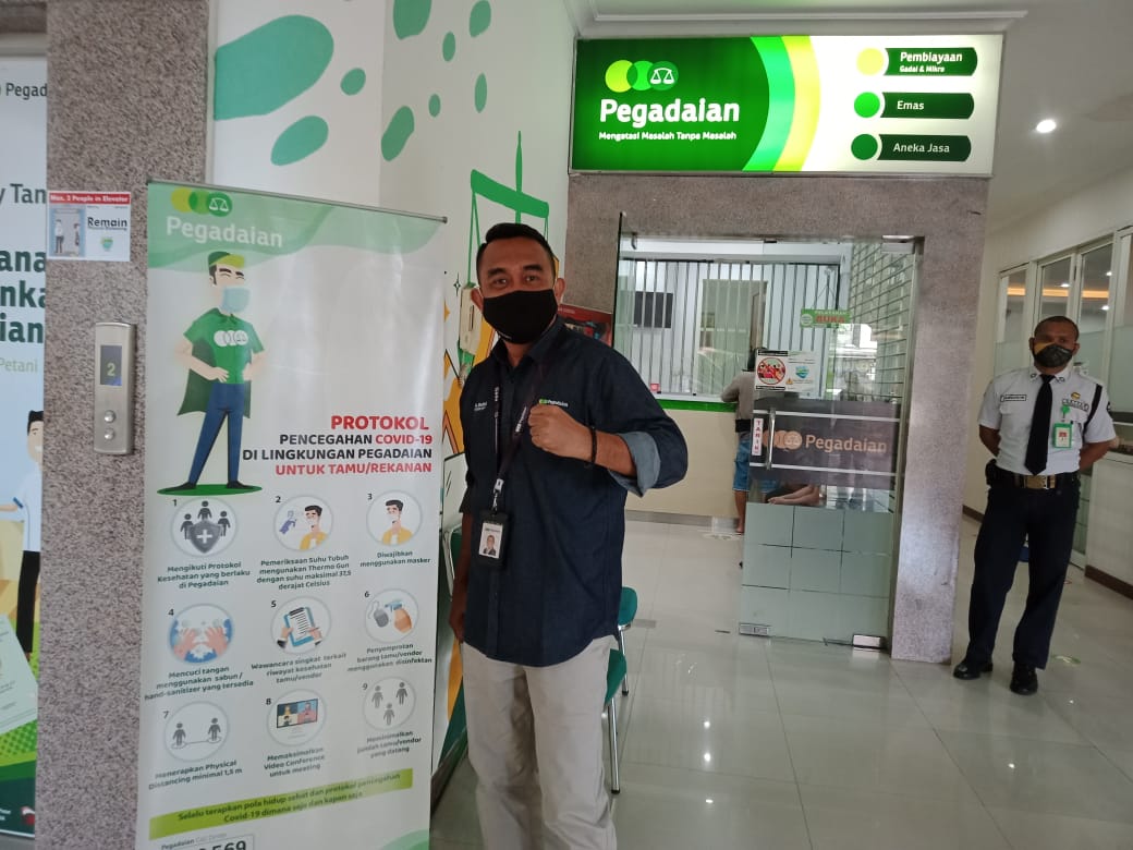 Nuril Islamiah, Kanwil VII PT Pegadaian Prov.Bali: Pelayanan Nasabah diseluruh Kantor wajib terapkan Protokol Kesehatan Cegah Covid-19.