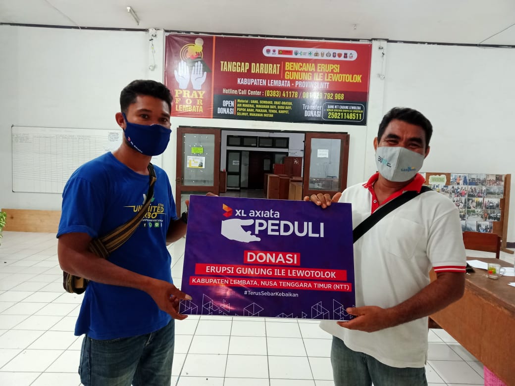 Erupsi Gunung Ile Lewotolok Nusa Tenggara Timur  XL Axiata Salurkan Bantuan untuk Warga