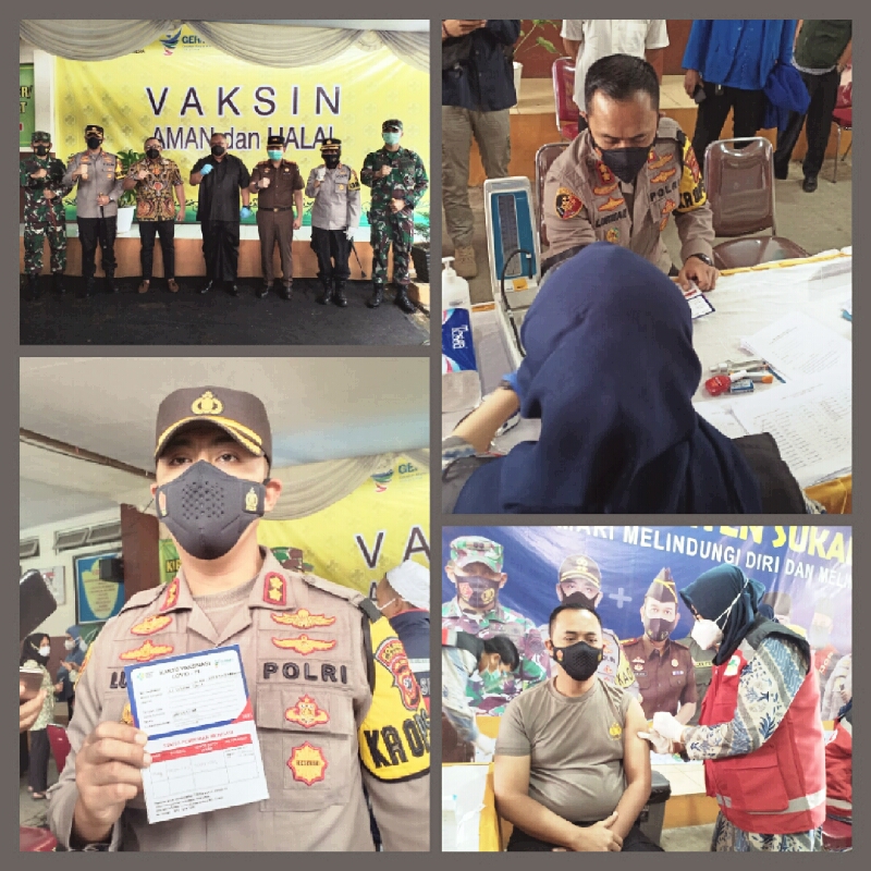 Pencanangan Pemberian Vaksin Covid-19 di Wilayah Hukum Polres Sukabumi