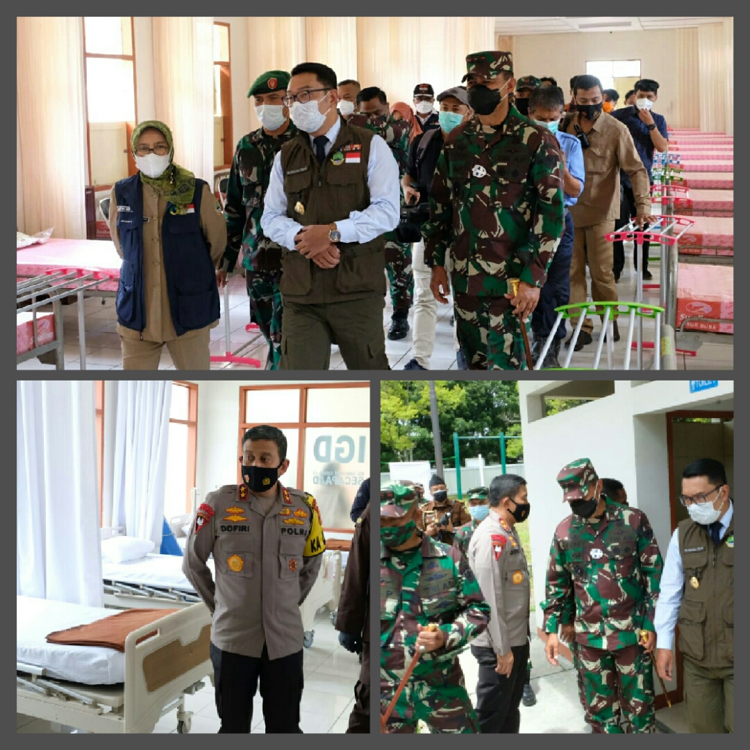 Kapolda Jabar, Bersama Gubernur dan Pangdam lll/ Siliwangi Cek Kesiapan Secapa AD Sebagai Rumah Sakit Darurat Covid-19