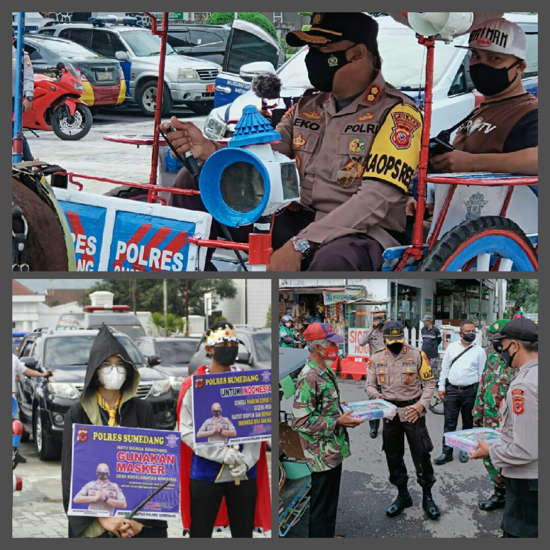 Polres Sumedang Laksanakan Launching Delman Protokol Kesehatan Untuk Penanggulangan Covid-19