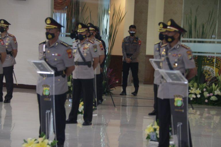 Proses Serah Terima Jabatan Pejabat diwilayah Polda Metro Jaya, dengan mengedepankan Protokol Kesehatan
