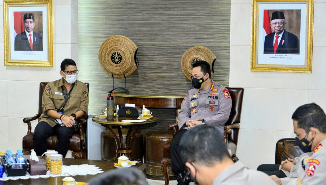 Kapolri dan Menteri Pariwisata,  bahas 5 Destinasi Super Prioritas dengan kepastian Protokol Kesehatan yang ketat