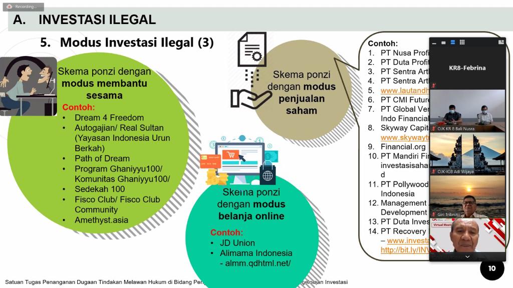 Tim Kerja SWI Provinsi Bali, Sosialisasikan  Pencegahan  Investasi  Ilegal