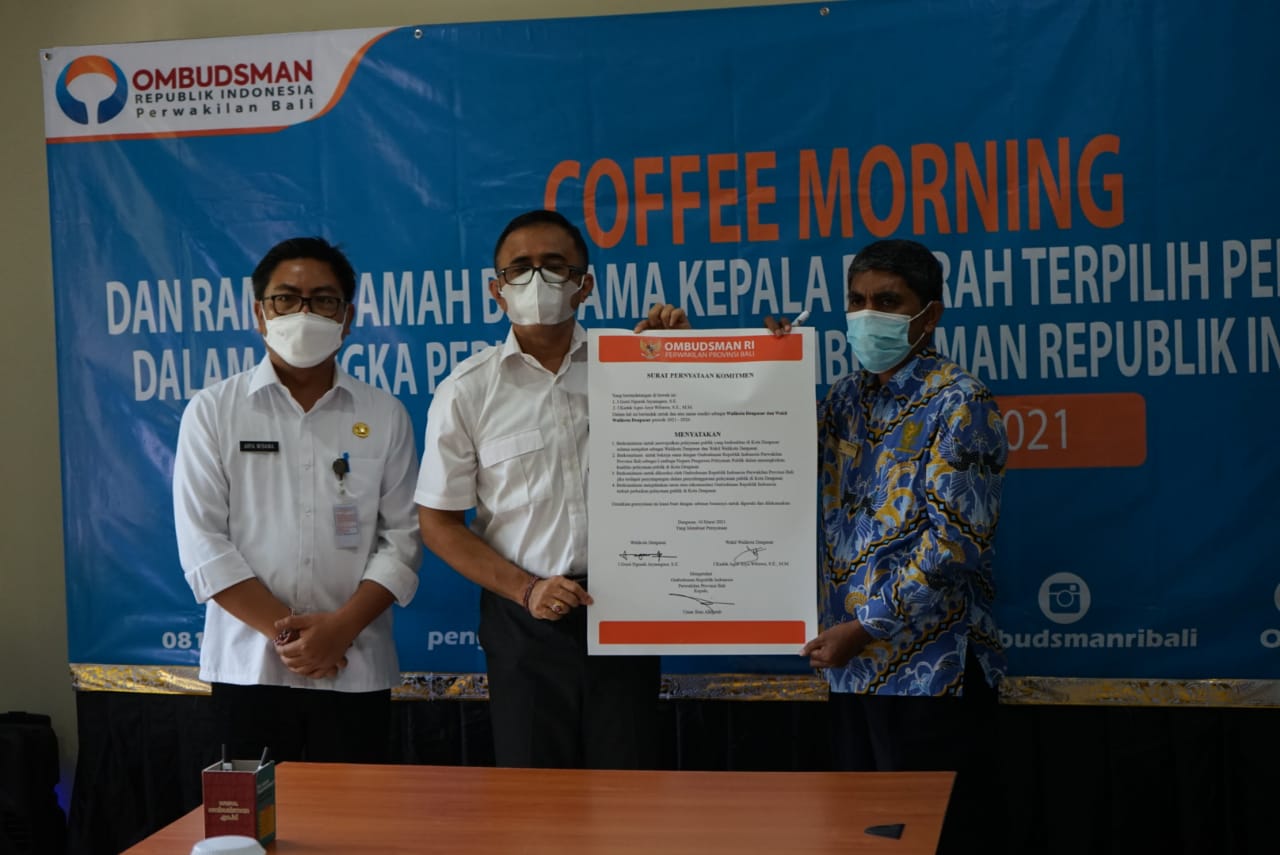 Sampaikan Visi Misi Di Ombudsman Provinsi Bali  Jaya-Wibawa : Wujudkan Denpasar Maju Dengan Konsep Menyama Braya