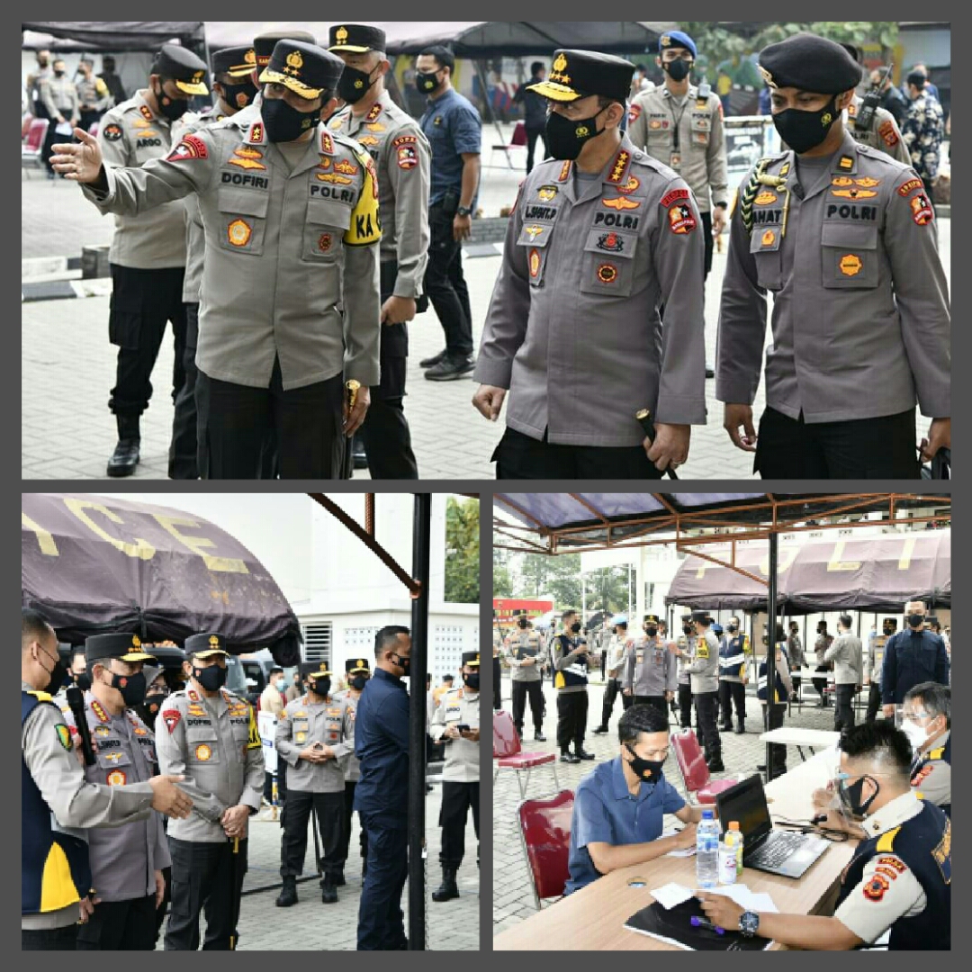 Kapolri Tinjau Pelaksanaan Vaksinasi Covid-19 Tahap II 36.292 Personel Polda Jabar