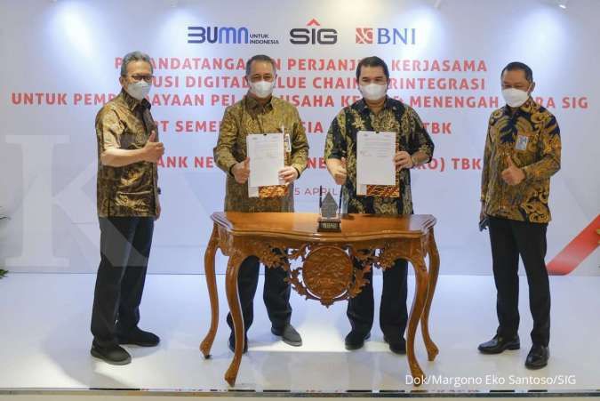 Semen Indonesia  Gandeng   BNI  Kembangkan Solusi  Digital  Value Chain 