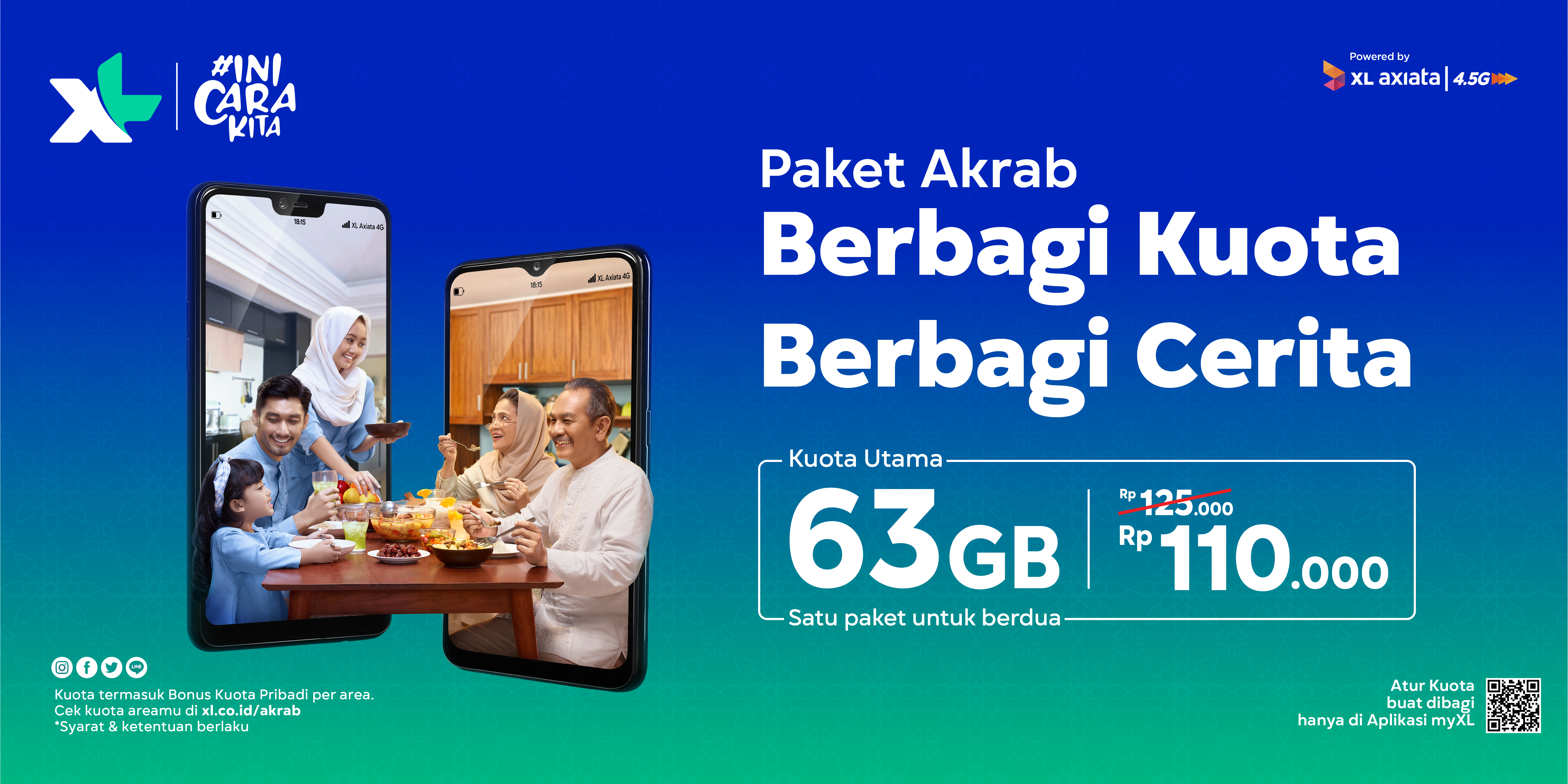 Berbagi Kuota, Berbagi Kebersamaan XL Axiata Luncurkan Paket Keluarga “AKRAB” #BersamaJadiLebihBaik