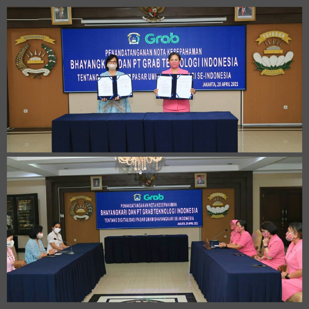 ￼Peringati Hari Kartini, Bhayangkari dan PT Grab Menandatangani MoUDigitalisasi UMKM se-Indonesia