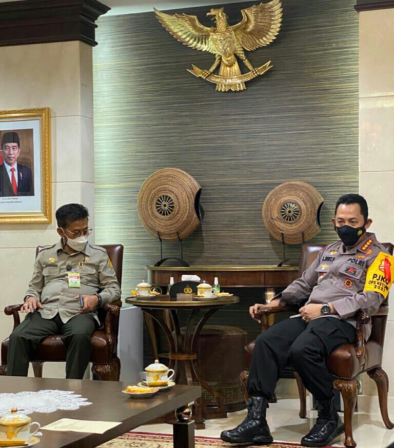 Kapolri Bersama Mentan Bahas Swasembada Beras Hingga Pendistribusian Pupuk Subsidi