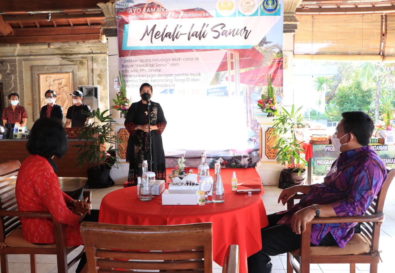 Ny Putri Koster :   Warmadewa Bisa Bersinergi dengan Pemprov Bali Kembangkan UMKM/IKM di Tengah pandemi Covid-19 ini