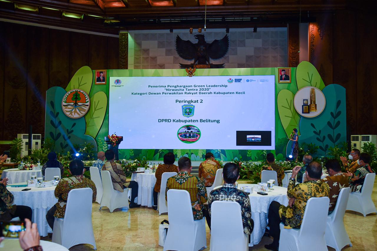 DPRD Kab.Belitung sabet penghargaan “Nirwasita Tantra 2020” dari KLHK RI