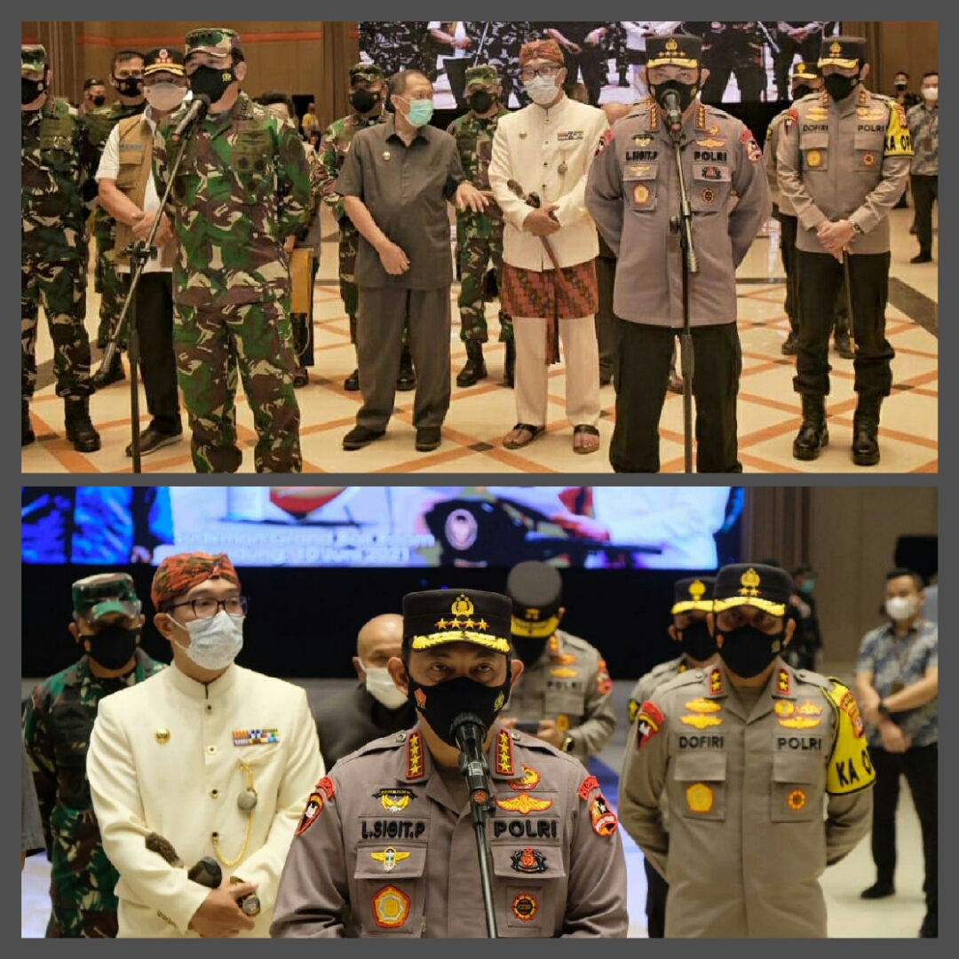 Masyarakat Bandung yang sudah di Vaksin maupun masih dalam proses Vaksinasi Massal Covid-19, Panglima dan Kapolri menghimbau pentingnya mematuhi Prokes 