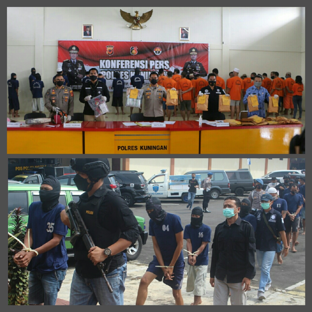 Polres Kuningan Ungkap Kasus Tindak Pidana Kriminal Umum dan Kasus Lahguna Narkoba