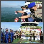 Memperingati Hari Bhayangkara Ke 75, Kapolda Jabar Tabur Bunga Dilaut Cirebon