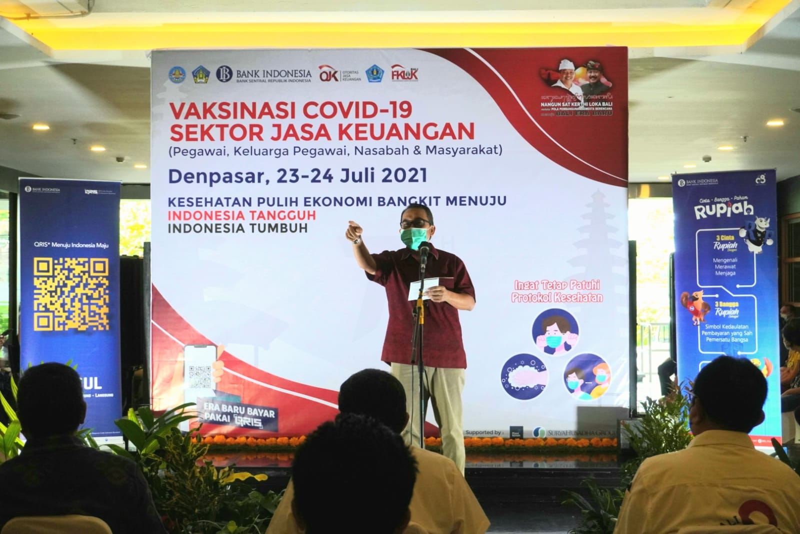 Kepala Perwakilan Bank Indonesia Prov.Bali : Guna meminimalisir penyebaran Covid-19, telah melakukan kegiatan Vaksinasi yang ke 18 dengan total peserta mencapai 11.900 orang