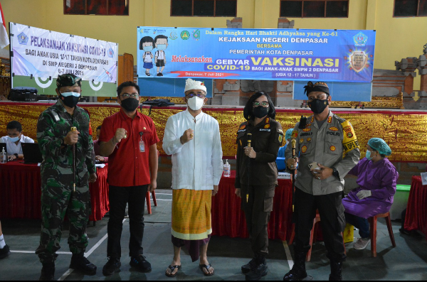 Percepat Cakupan Vaksinasi Usia 12-17 Tahun, Pemkot Gandeng Kajari Denpasar