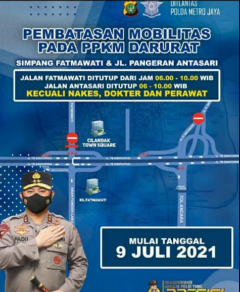 Ditlantas Polda Metro Jaya Tambah Pembatasan Mobilitas  PPKM Darurat 