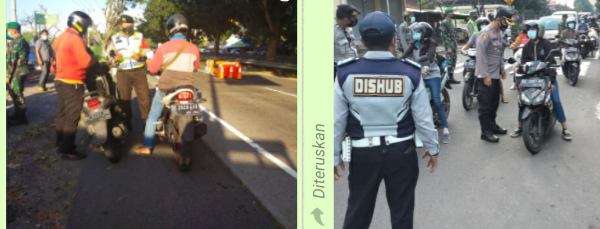 Kapolres Dan Wakapolres Gianyar Turun Pantau Langsung Penyekatan Kendaraan