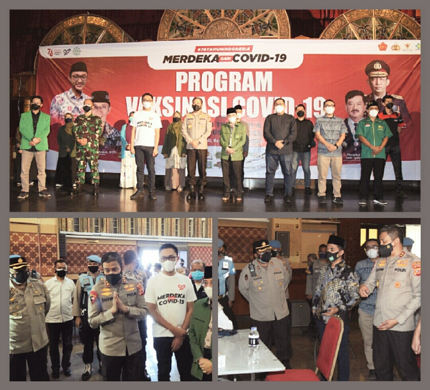 Kapolda Jabar Cek dan Pantau Pelaksanaan Vaksinasi di Pesantren PERSIS dan PUSDAI Kota Bandung