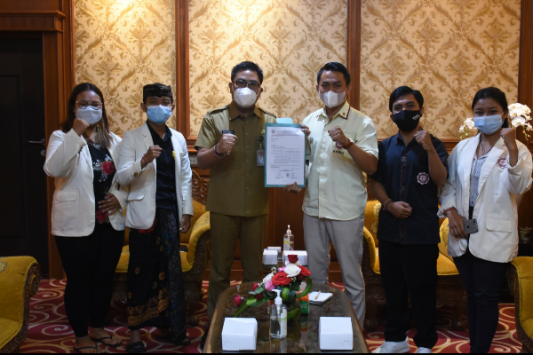 Audiensi Dengan Wakil Walikota, PC. KMHDI Denpasar Siap Bantu Satgas, Tangani Covid 19.