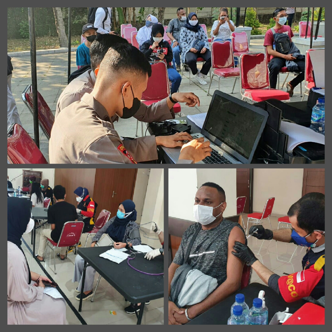 Polda Jabar Memfasilitasi Vaksinasi Tahap I dan Tahap II Untuk Masyarakat