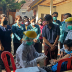 Percepat Vaksinasi Covid 19 Pada Disabilitas. Ketua PKK Sagung AntarinJaya Negara Tinjau Langsung Vaksinasi Jemput Bola