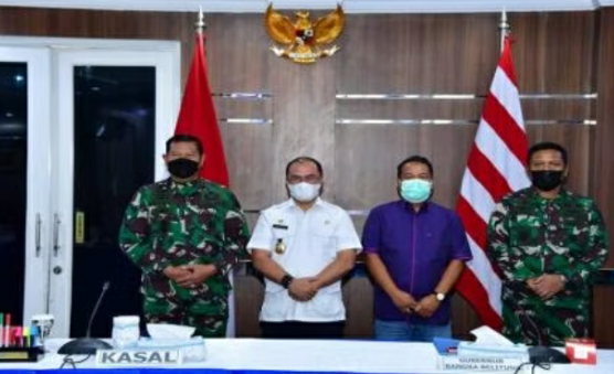 Gubernur Babel Datangi Mabes TNI AL, Sampaikan Terima Kasih