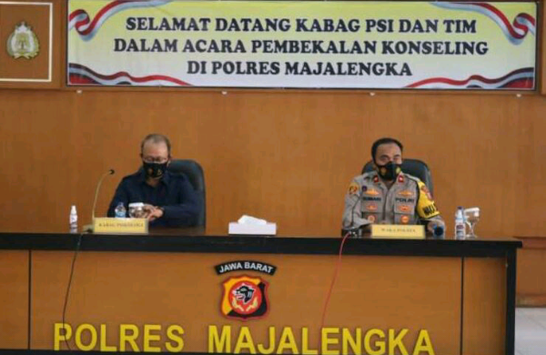 Kabag Psikologi dan Tim Adakan Pembekalan Peningkatan Konselor di Polres Majalengka