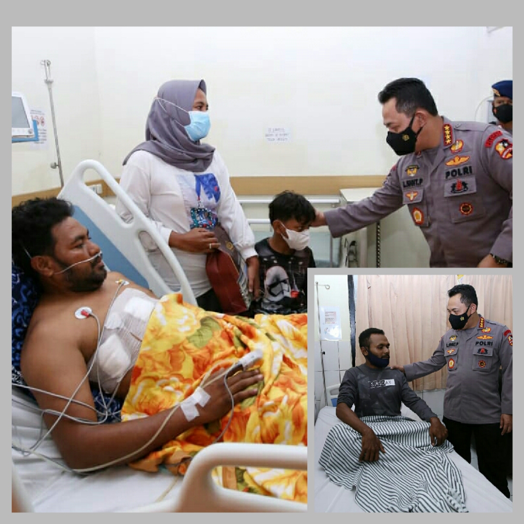 Jenguk Anggota Polri Korban Baku Tembak KKB, Kapolri : Kami Bangga Sama Kalian