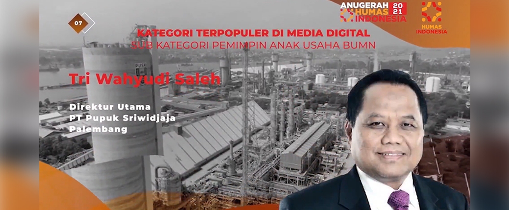Pusri Peroleh Penghargaan Anugerah Humas Indonesia AHI, Kategori CEO Terpopuler dan ISDA Award 2021