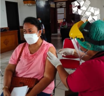 Percepat Cakupan Vaksinasi Covid -19,Kelurahan Dangin Puri Gelar Vaksinasi Dosis 2.