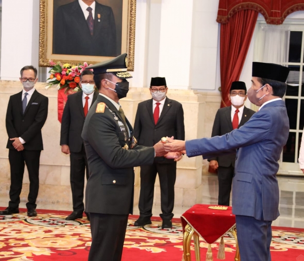 Presiden RI Joko Widodo Lantik Jenderal TNI Andika Perkasa Sebagai Panglima TNI