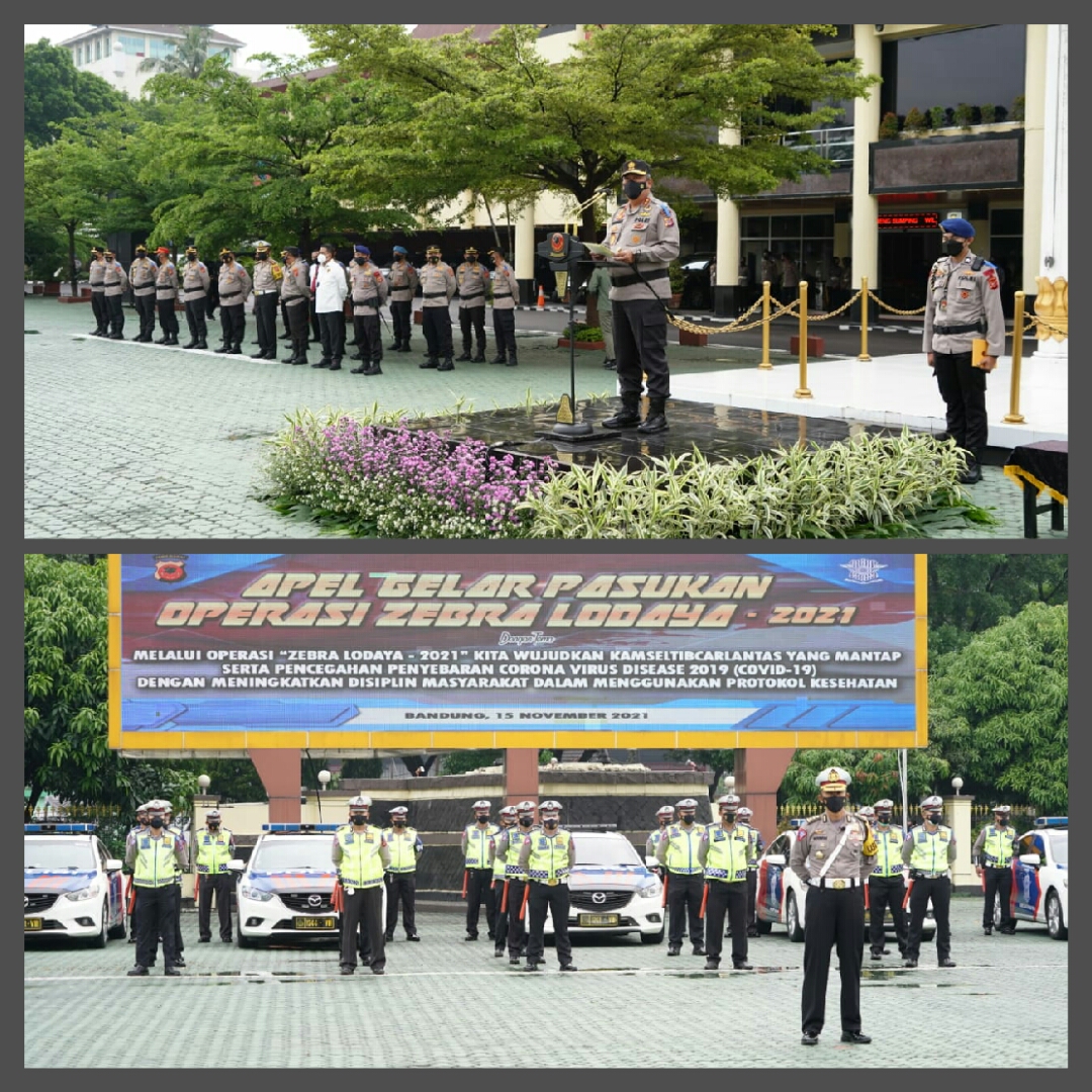 Kapolda Jabar Pimpin Apel Gelar Pasukan Operasi Zebra Lodaya 2021