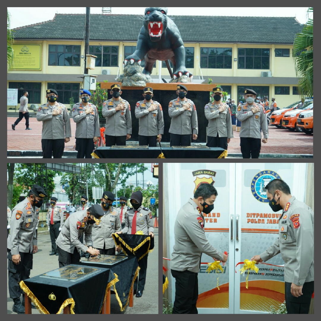 Kapolda Jabar Resmikan Patung Maung dan Command Centre Dit Pamobvit
