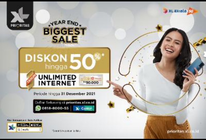 Semarakkan Promo Akhir Tahun  XL PRIORITAS Beri Diskon Hingga 50%