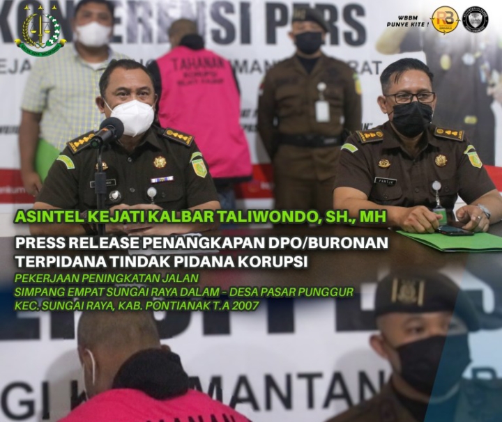 DPO Terpidana Korupsi Jalan 11 Tahun, diamankan Tim Tabur Kejati Kalbar