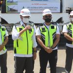 Walikota Jaya Negara Dampingi Menhub Budi Karya Sumadi Lakukan Pemancangan dan Pre Bor Perdana Proyek Gedung Terminal Pelabuhan Sanur.