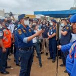 Kunker ke Pelabuhan Kaliadem Muara Angke,Menhub RI  Scan Barcode Peduli Lindungi di Pos Pengawasan ProKes Polres Kep Seribu