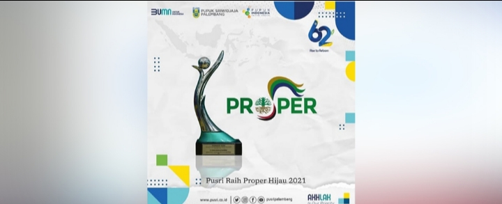 Di  Penghujung  Tahun 2021, Pusri Raih  Proper  Hijau